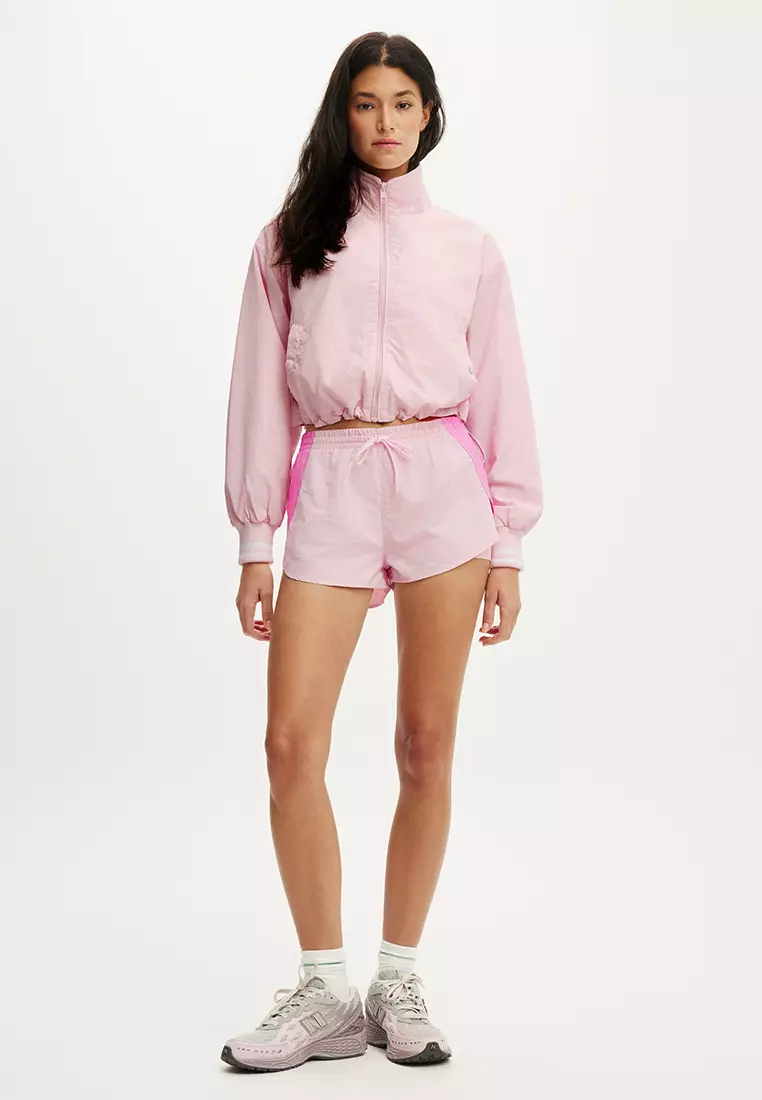 Woven Dolphin Hem Micro Shorts