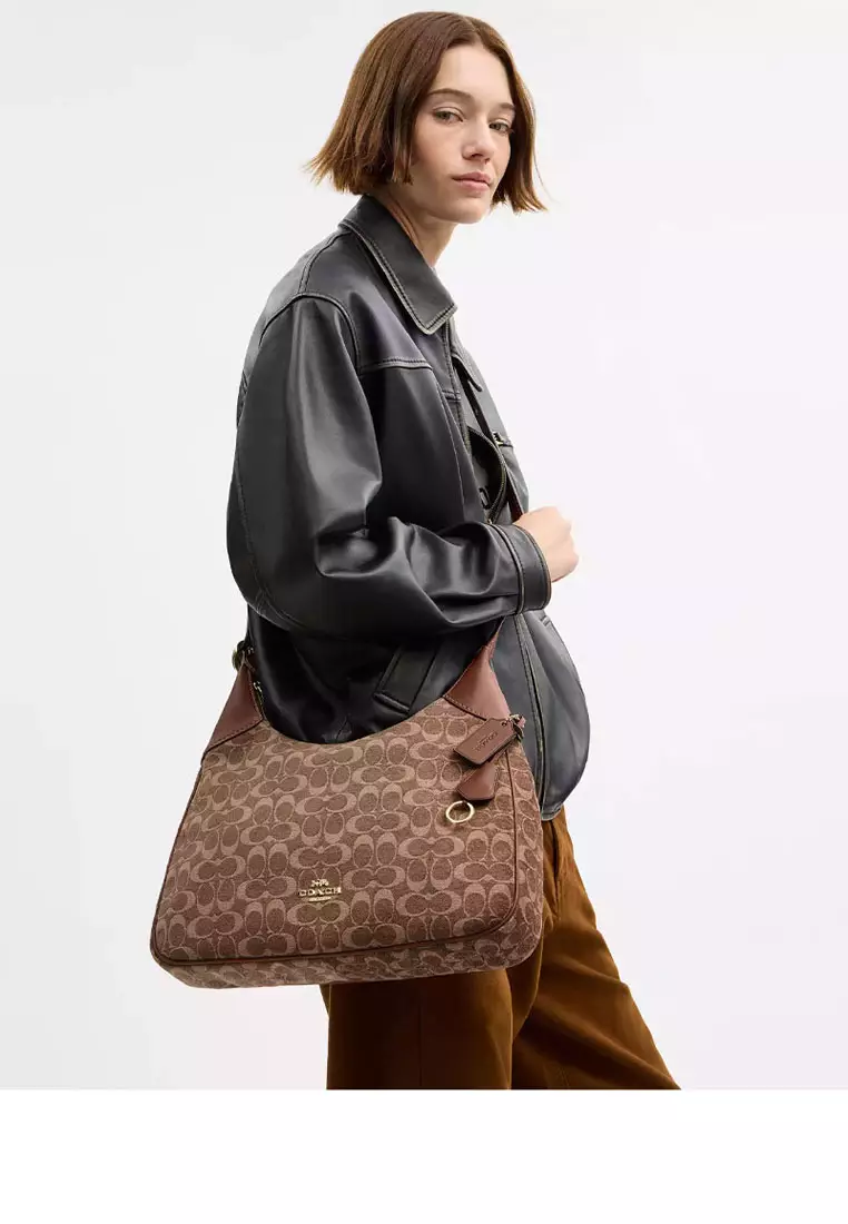 Ella Shoulder Bag In Signature Chenille