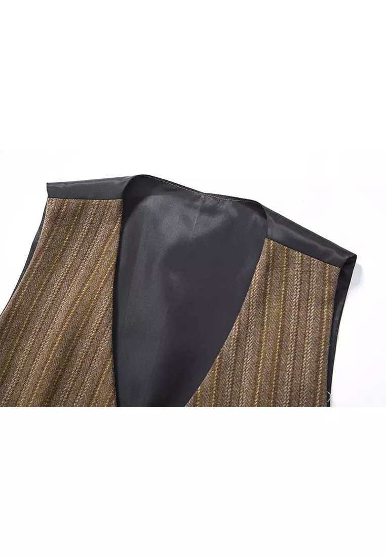 V-Neck Striped Suit Vest ZQ-M93