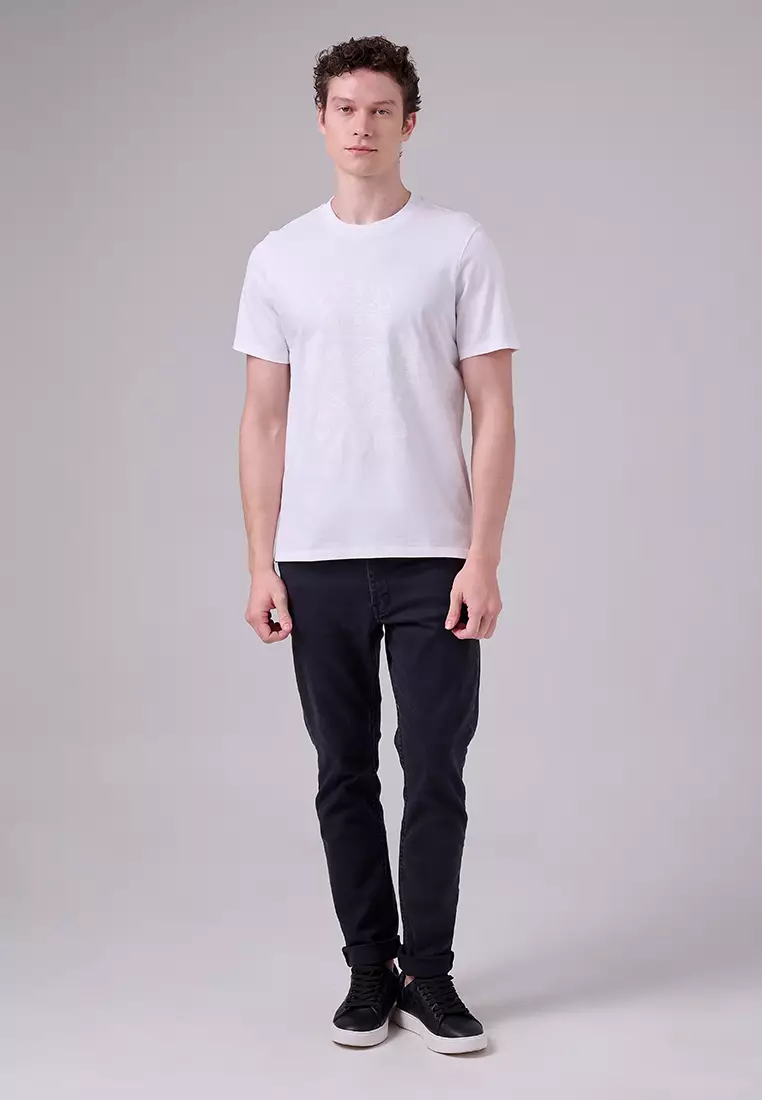 MANZONE X Merry Riana - Kaos Lengan Pendek Pria Spirit Slim Fit - White