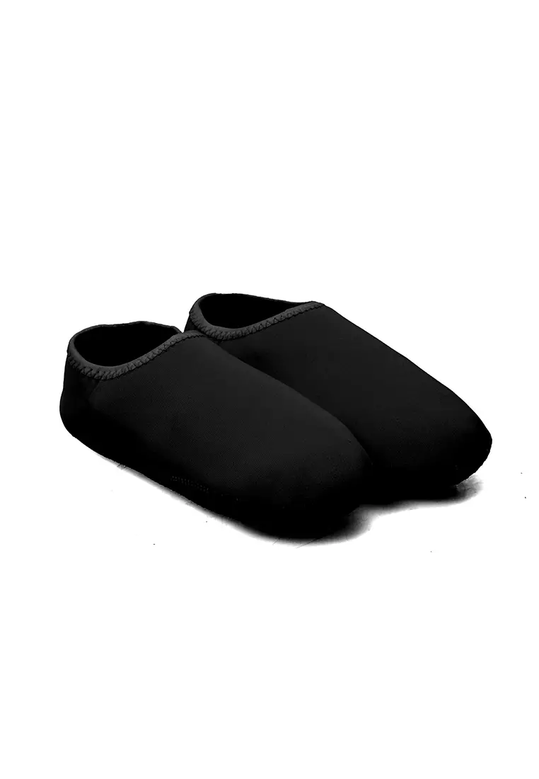 Sepatu Pantai Wanita Slip On Lembut Design Simple Casual  - Black