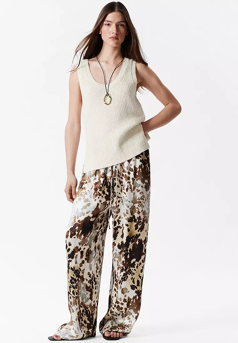 Drawstring Satin Trousers