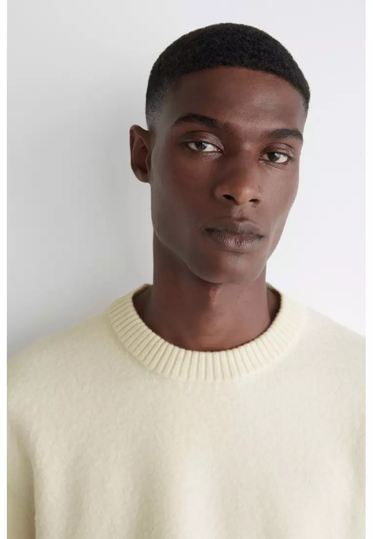 BOILED-WOOL CREW-NECK JUMPER