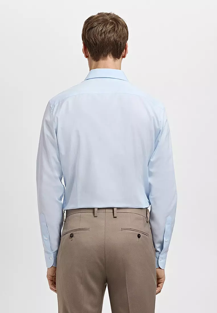 Slim-Fit Cotton Poplin Suit Shirt