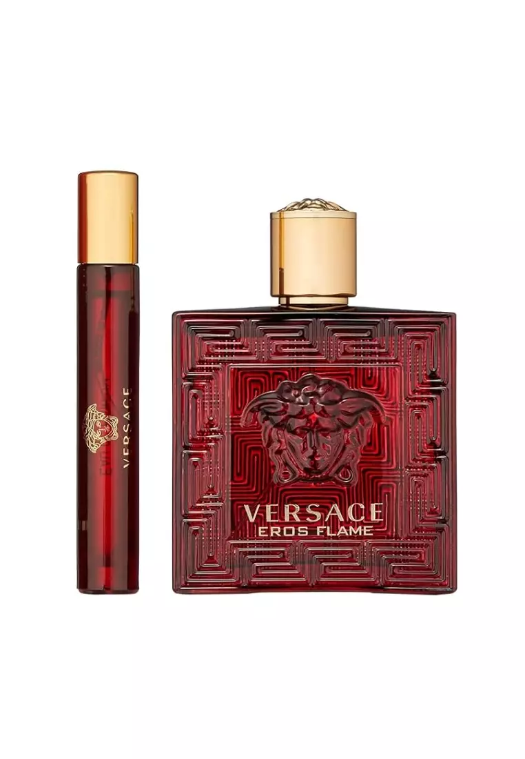Versace Eros Flame Man Gift Set with Pouch (Parfum Pria)