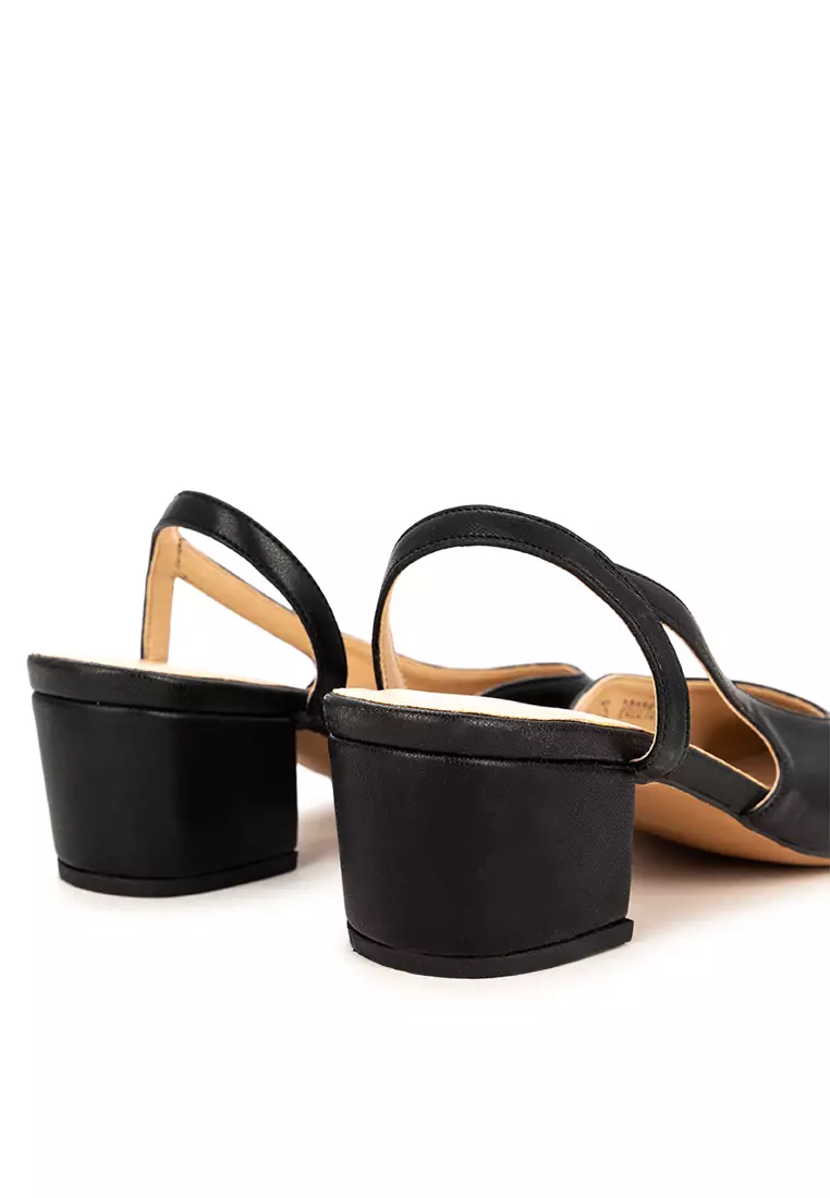 Square Toe Slingback Heels