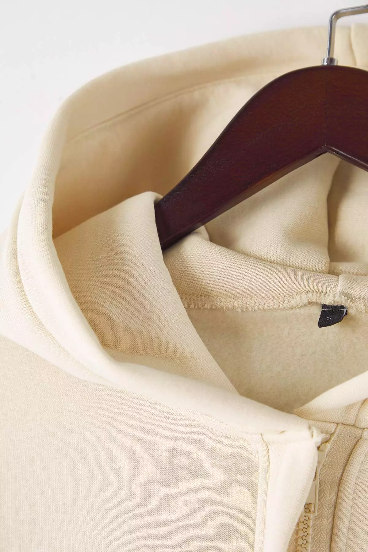 Stone Thick Fleece Lined Half Placket Zipper Oversize Hooded Knitted Sweatshirt