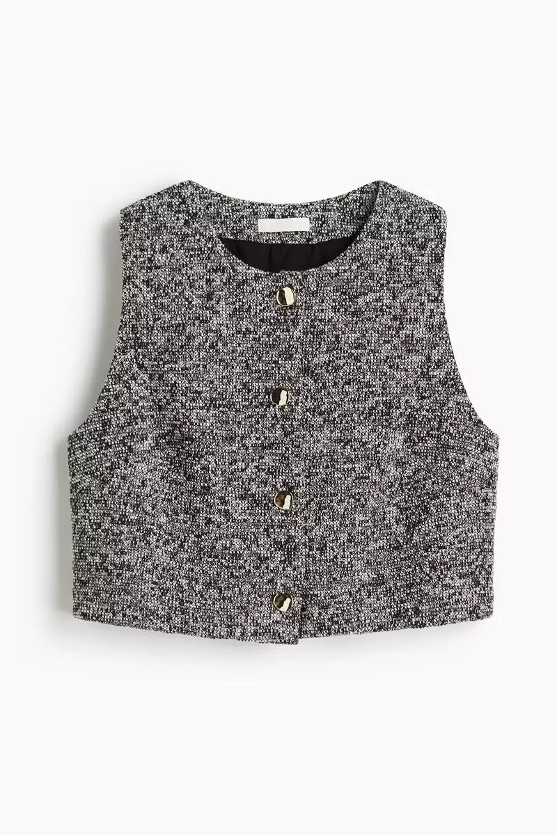 Textured jersey waistcoat