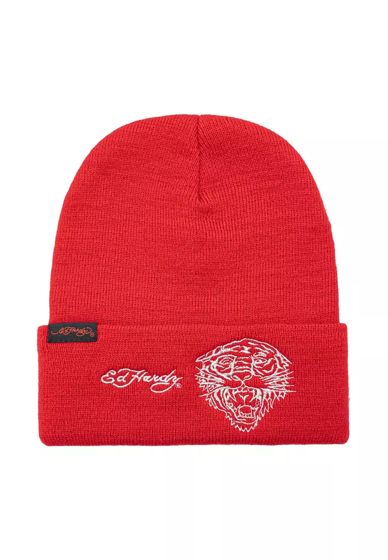 Buy Ed Hardy Ed Hardy Signature Tiger Beanie Hat Online ZALORA