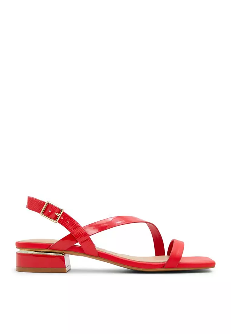 Aldo red sale strappy heels