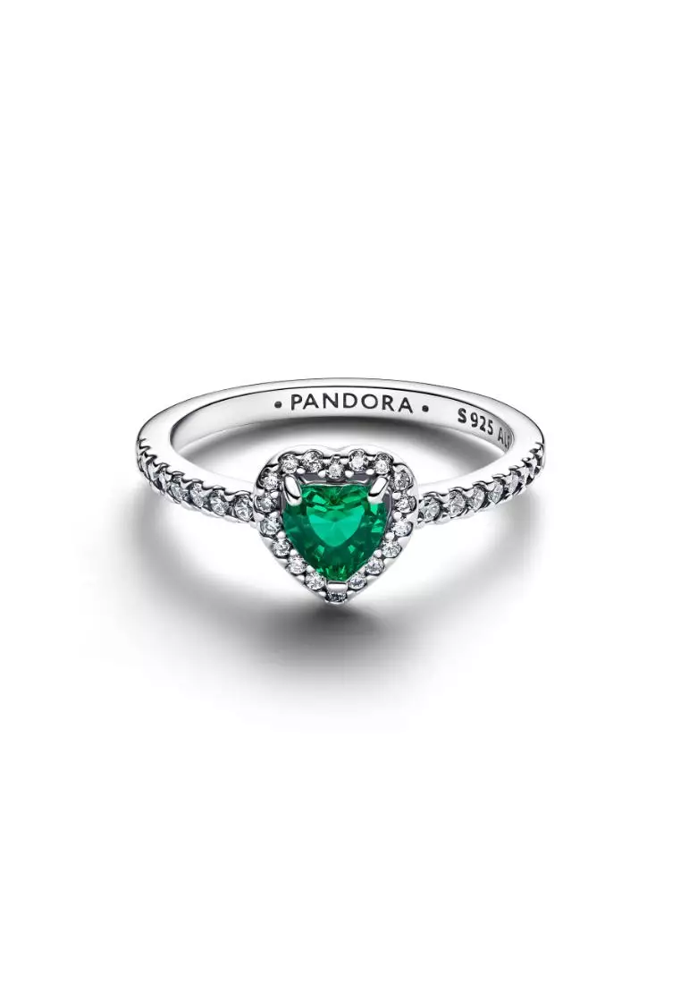 Elevated Royal Green Heart Ring