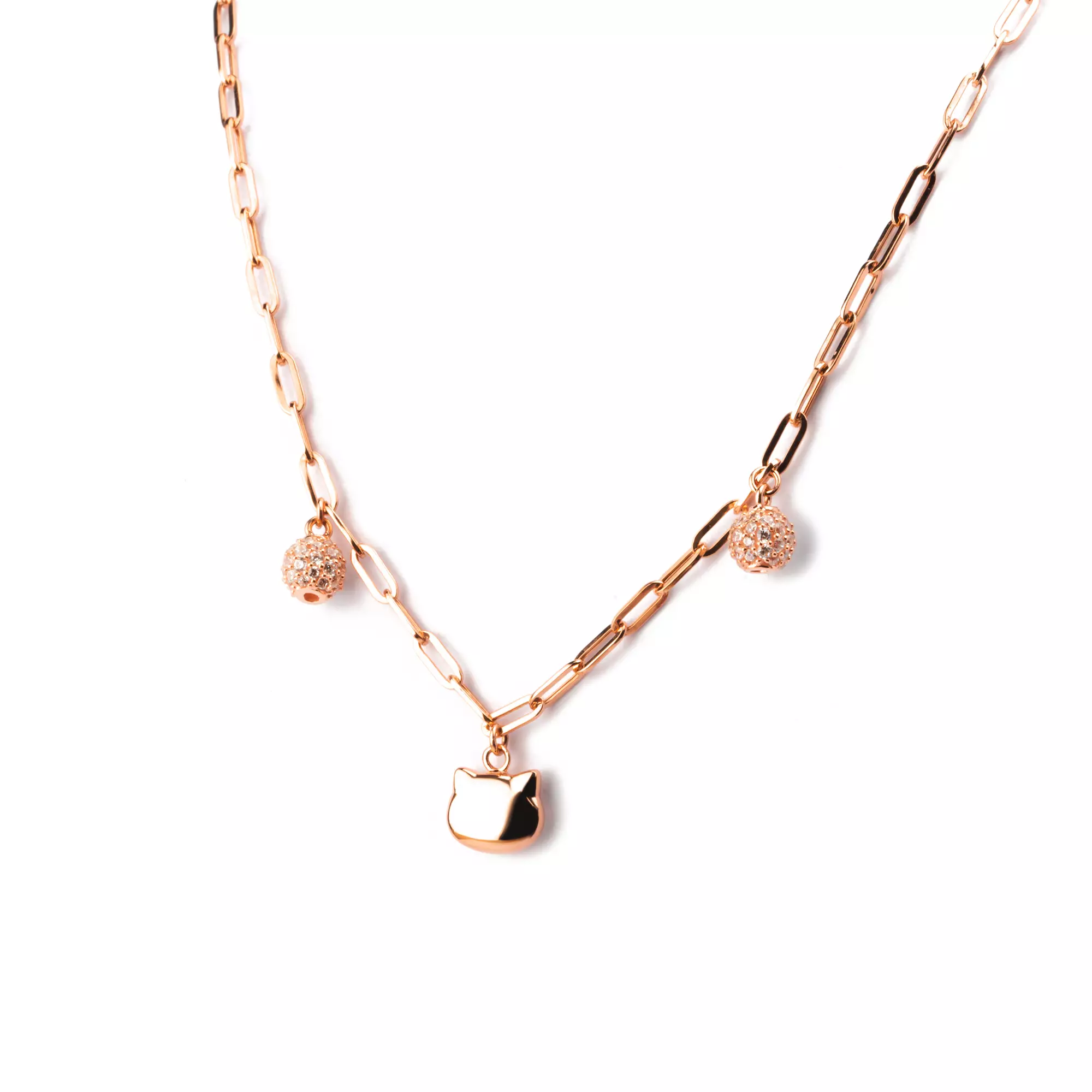 Kalung Serut Emas 7k - Kitty Gold Necklace - Bubbly Collection - Juene Jewelry