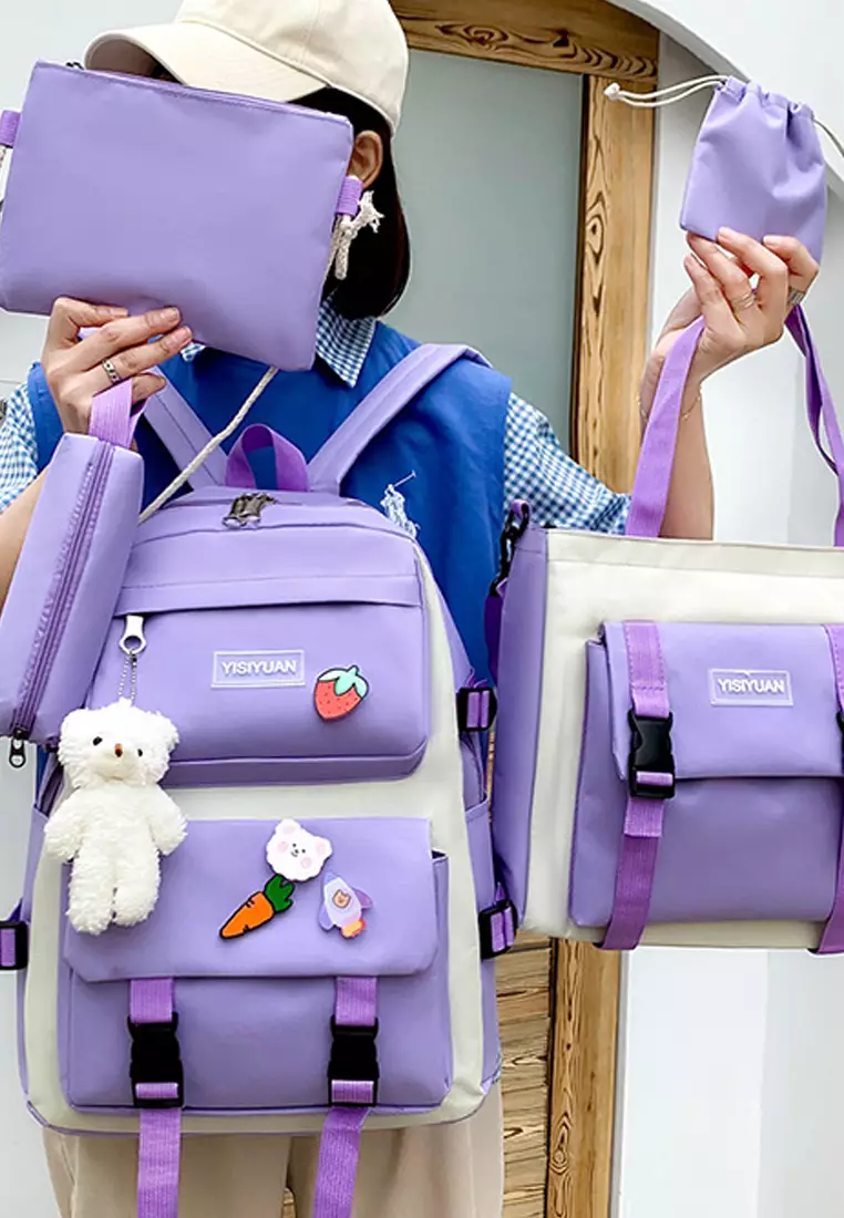 Purple discount canvas backpack