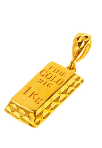 Buy Litz Litz 916 22k Gold Bar Pendant 小金条 Gp0228 C S 1 29g Online Zalora Malaysia