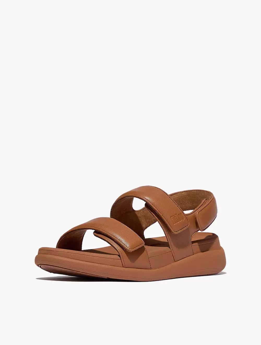 Fitflop F-Mode Go Adjustable Flatform Back-Strap Sandals - Deep Tan