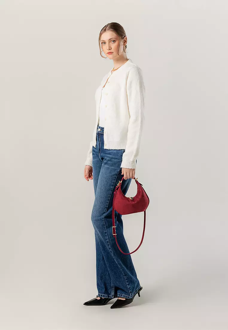 Kuki Mini Bag Suede - Cranberry