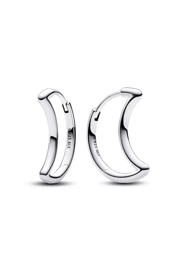 Buy PANDORA Pandora Moon Hoop Earrings Online ZALORA Malaysia