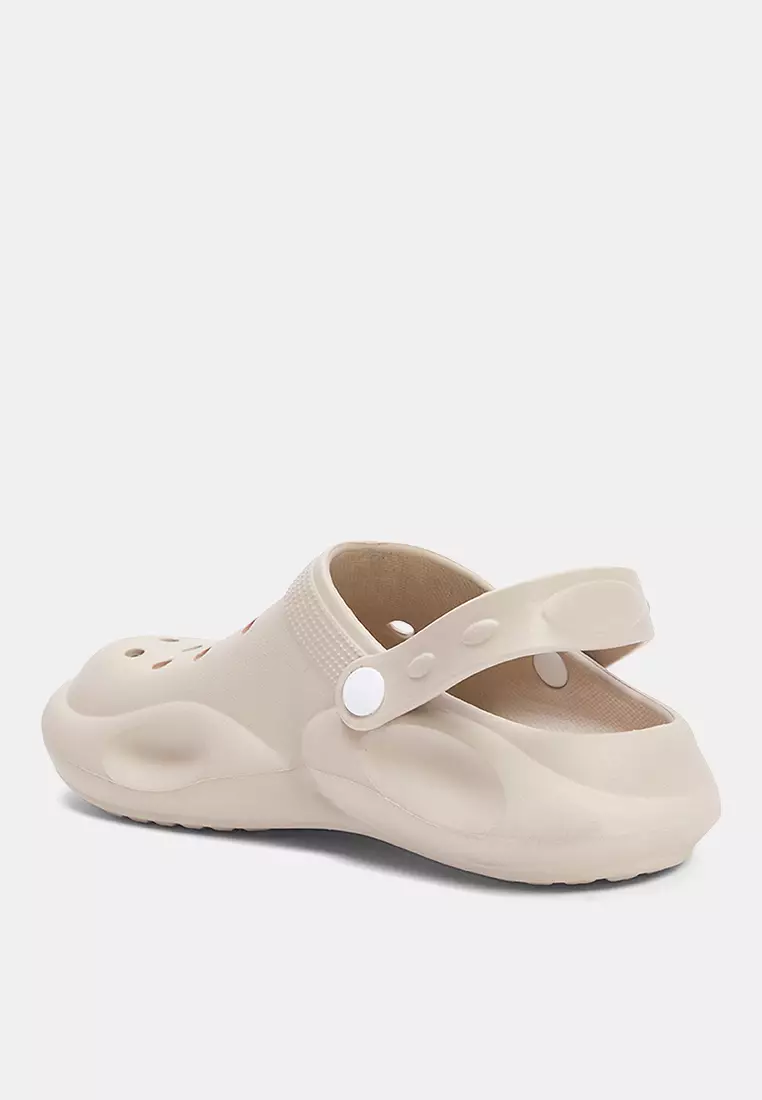 Beige Light Sole Eva Women's Flat Closed Front Sandals Slippers Takss25Sd00031