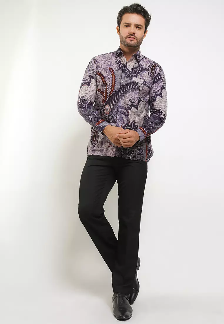 Rafardhan Kemeja Batik Premium Pria Casual Modern Lengan Panjang