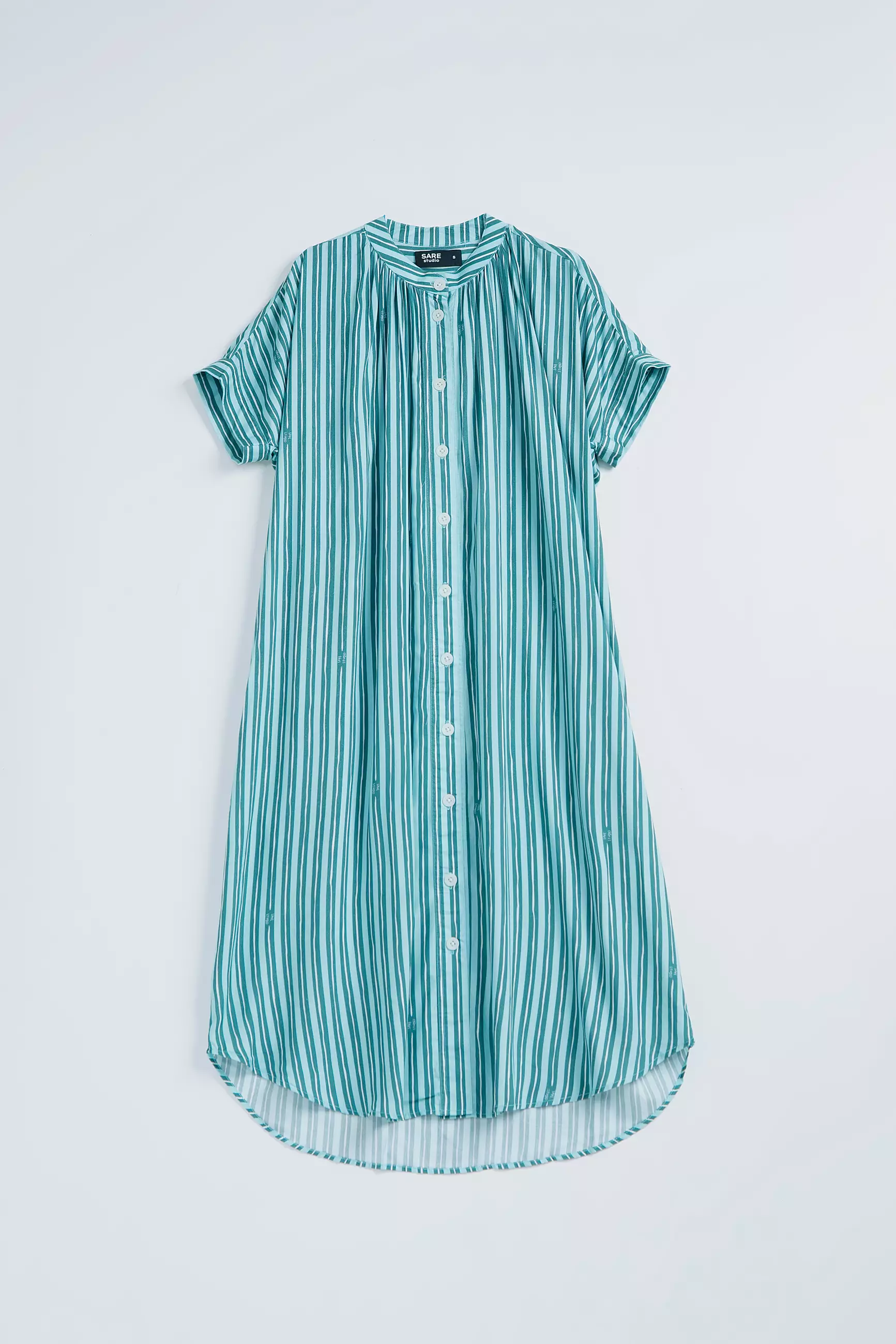 Daster Wanita Katun Ecovero | SARE studio Sleepwear OBI Loose Dress in Ocean Salur