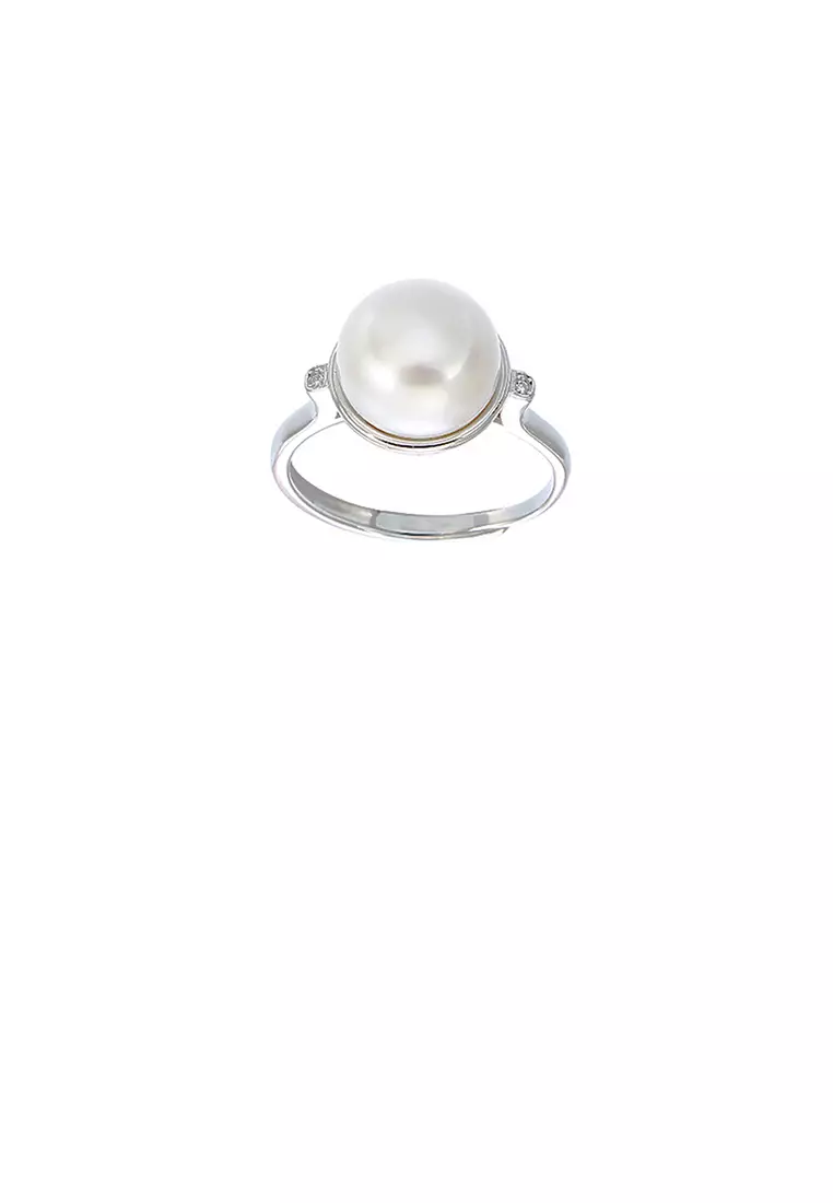 Adjustable pearl ring hotsell