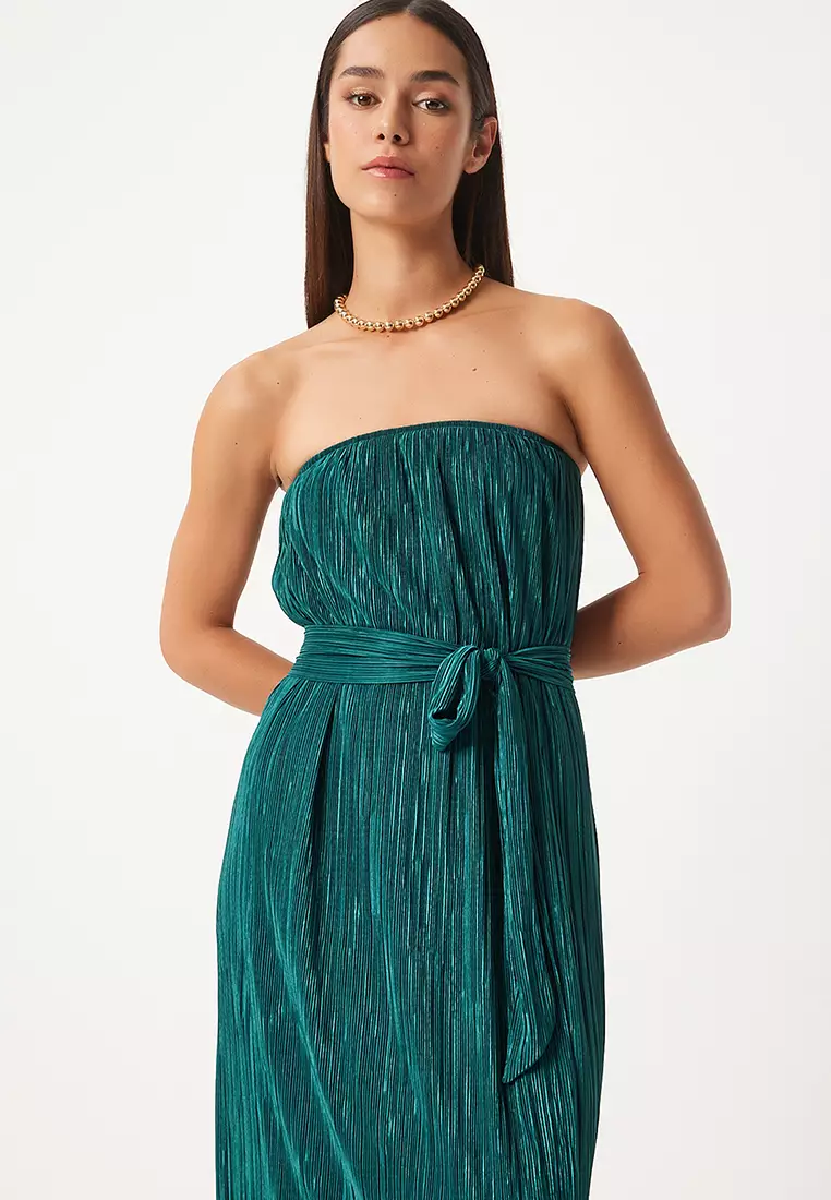 Pleated Maxi Dress