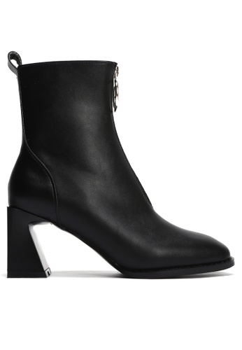 high heel ankle boots leather