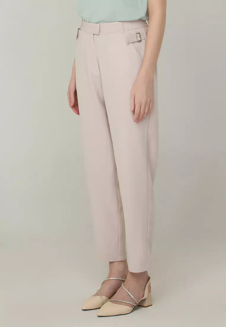 Jhayne Slim-fit Pants with Buckle Detail