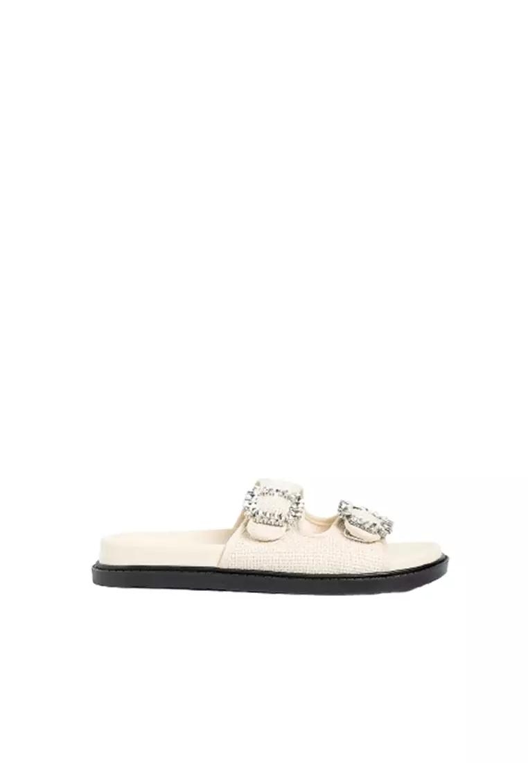 Happy2U Chestee Jute Rhinestone Sandals