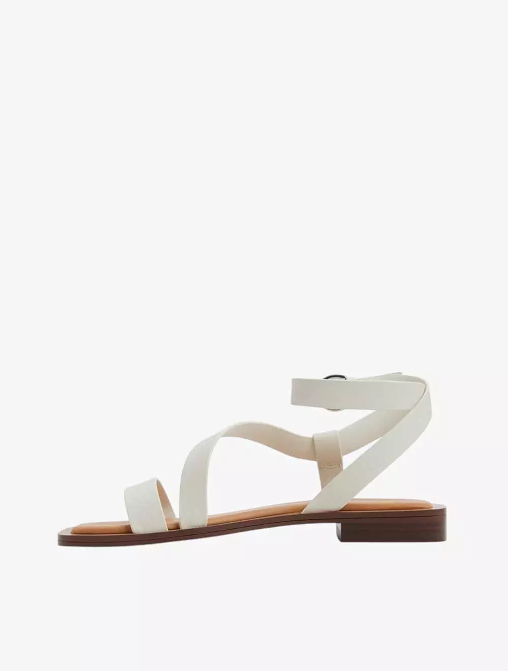 ALDO GRUGAR FLAT SANDALS - WHITE/BONE