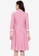 ZALORA WORK pink Contrast Cuff Dress 9C69EAAF7E38BEGS_6