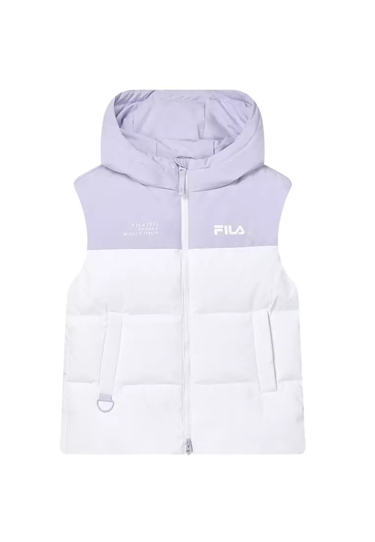 White down shop vest