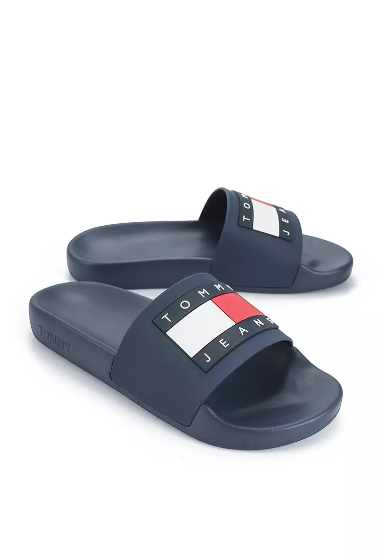 tommy jeans flag slides