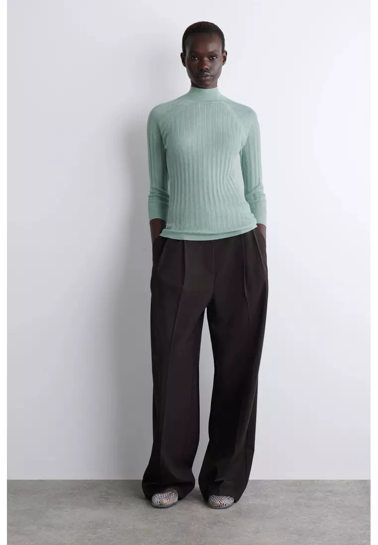 SHEER KNITTED SILK TOP