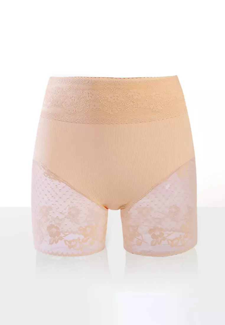 Buy LYCKA LUV9015-Lady Seamfree Body Shaping Safety Panty-Beige in