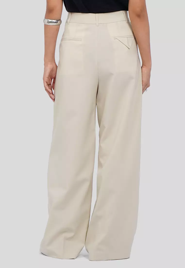 Pleated Wide Leg Trouser