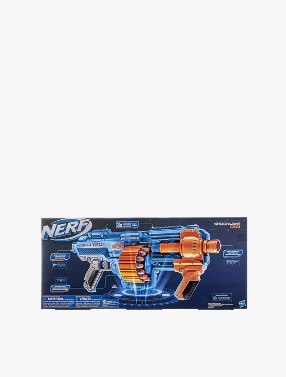 Nerf Elite 2.0 Shockware Lanca Dardos Metralhadora Rf E 9531