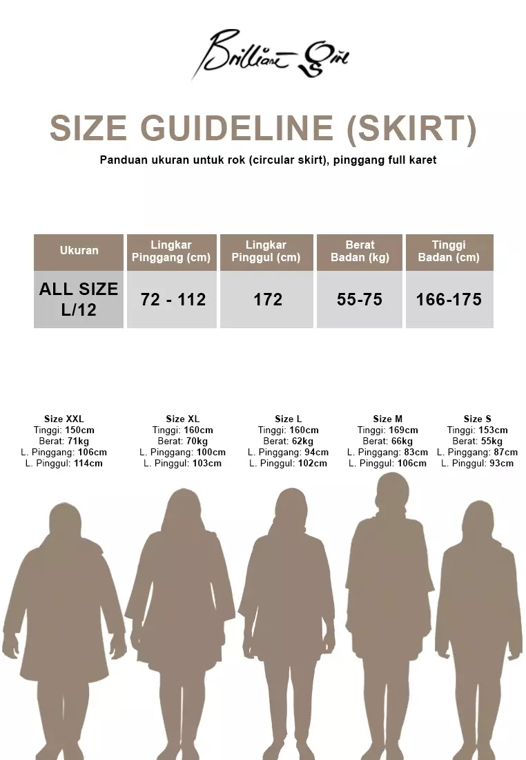 Plain Long Skirt In Mocca In Brilliant Girl Warna MOCCA