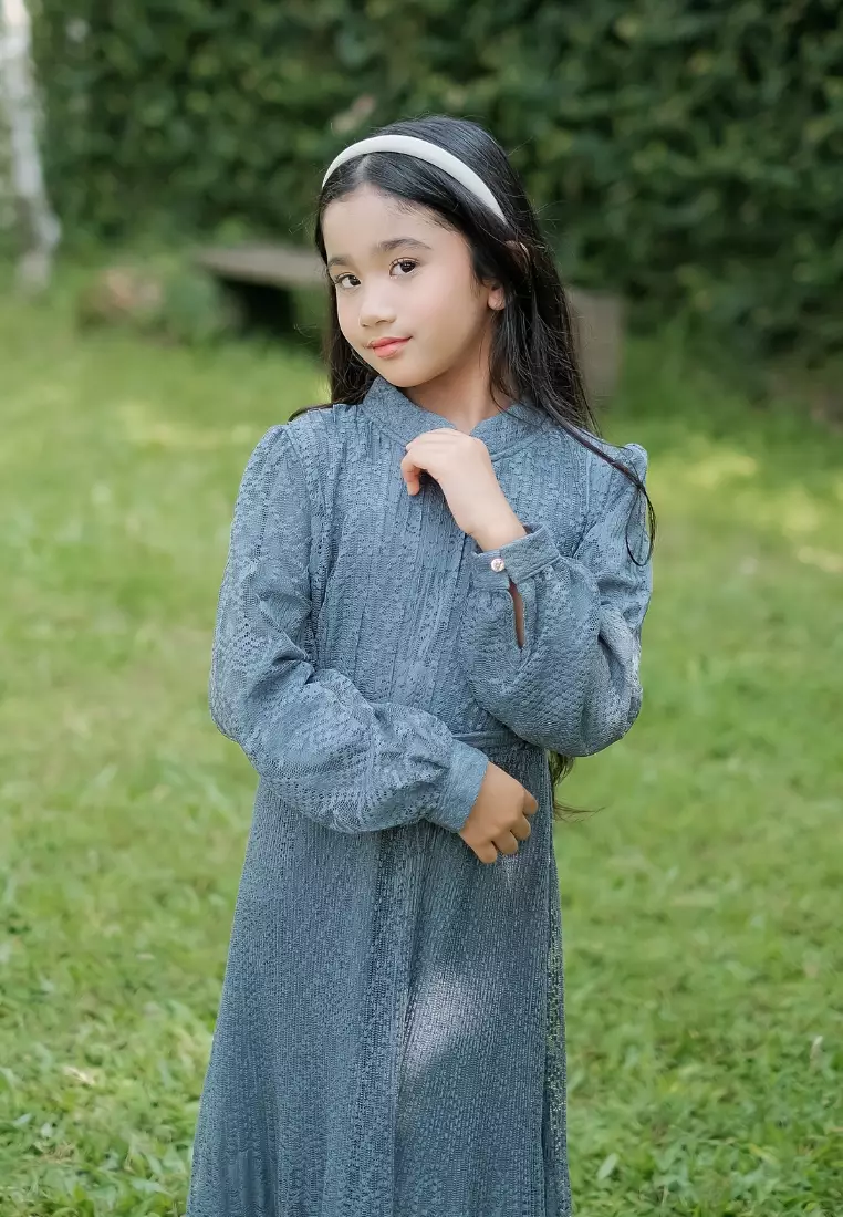 Ivanka Dress - Steel Blue Kids