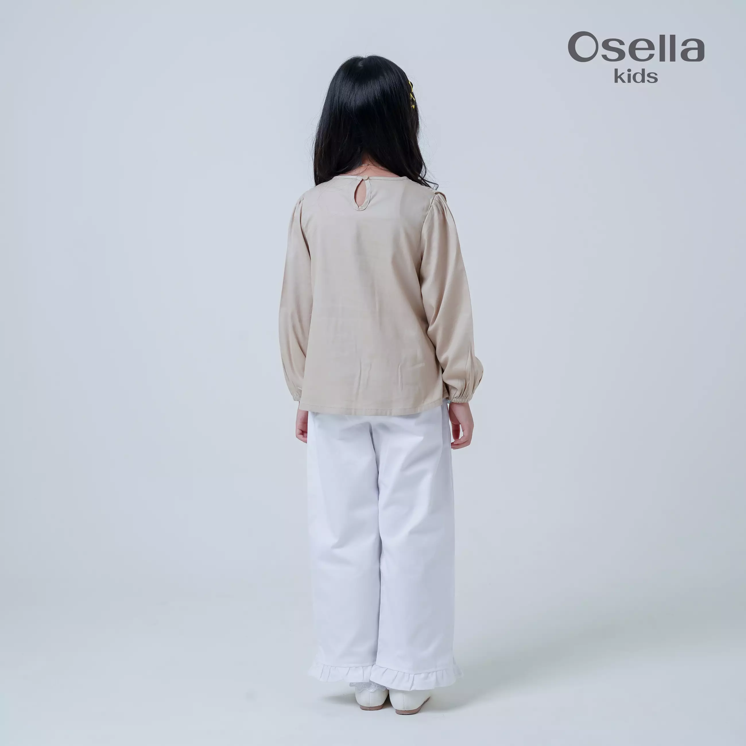 Osella Kids Zahra Embroidered Wrap Top 2337660489 | Atasan Blouse Raya Lengan Panjang Anak Perempuan