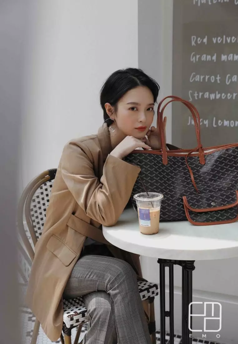 傳統狗牙單肩袋 (大)- 深啡 附送兩個小袋 (內附隨機色小馬贈品)