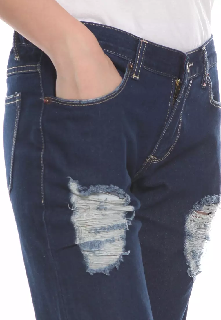 Boyfriend Rips Jeans 7/8 BJ2102