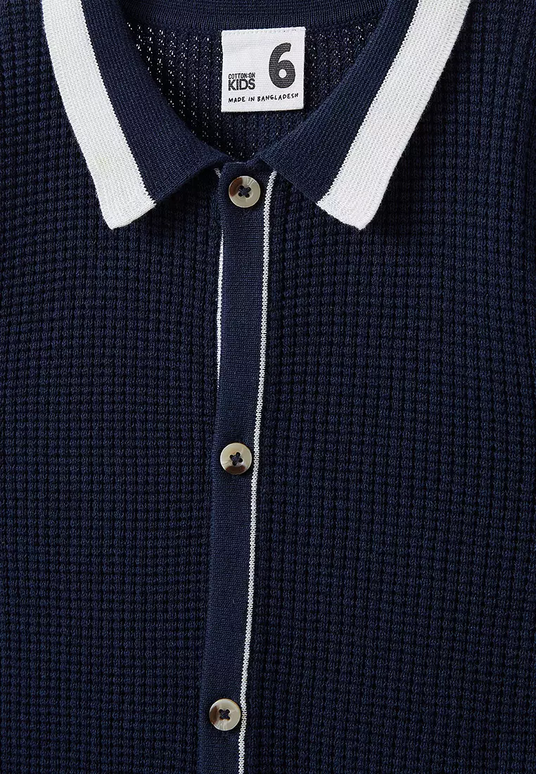 Knitted Short Sleeve Shirt