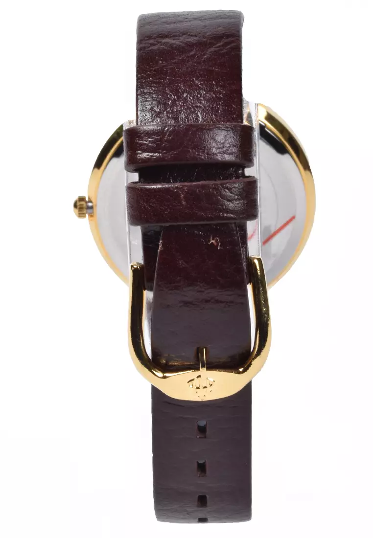 Lobor - Jam Tangan Pria - Gold - Brown Leather Strap - D2703M-C