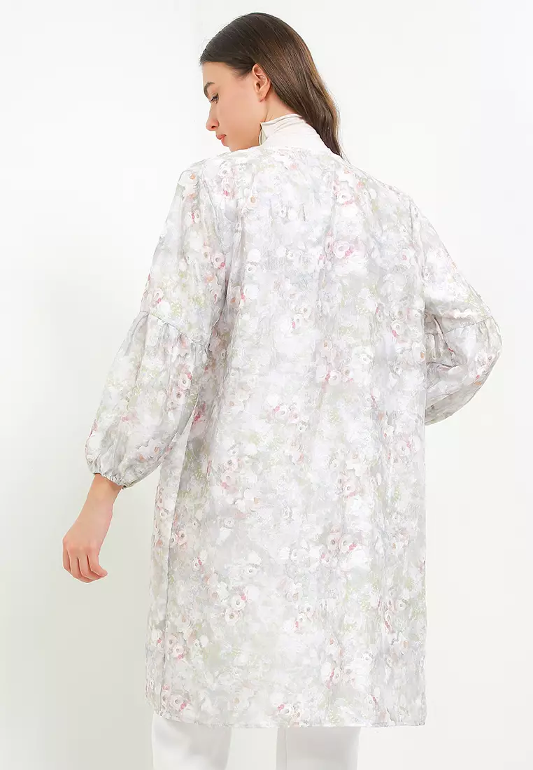 Lantern Sleeve Flo Print Jacq Outer