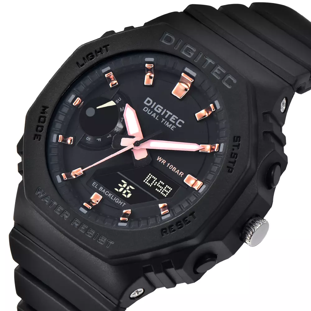 DIGITEC Jam Tangan Analog-Digital Wanita MDA-3119T - BKRG4B Hitam