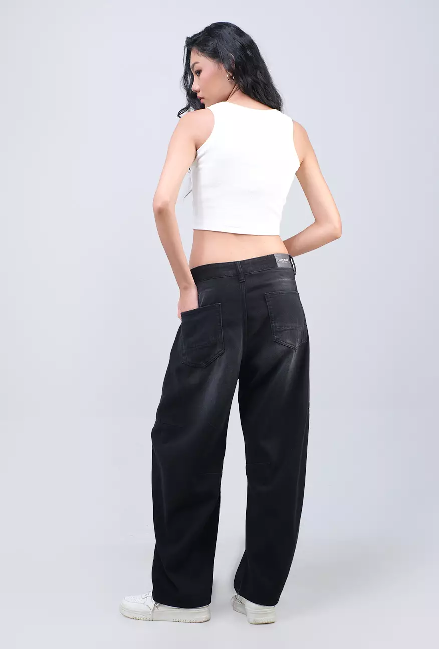 Celana Jeans Wanita Barrel Sora