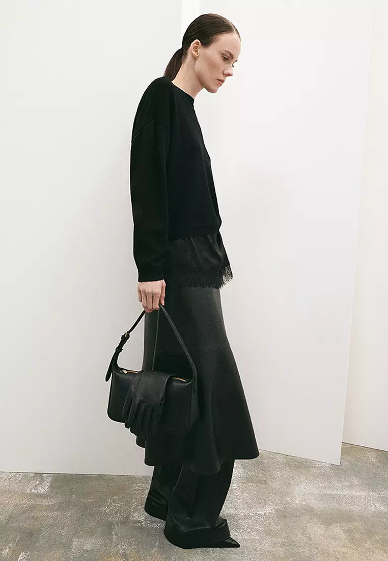 Faux-Leather Shoulder Bag