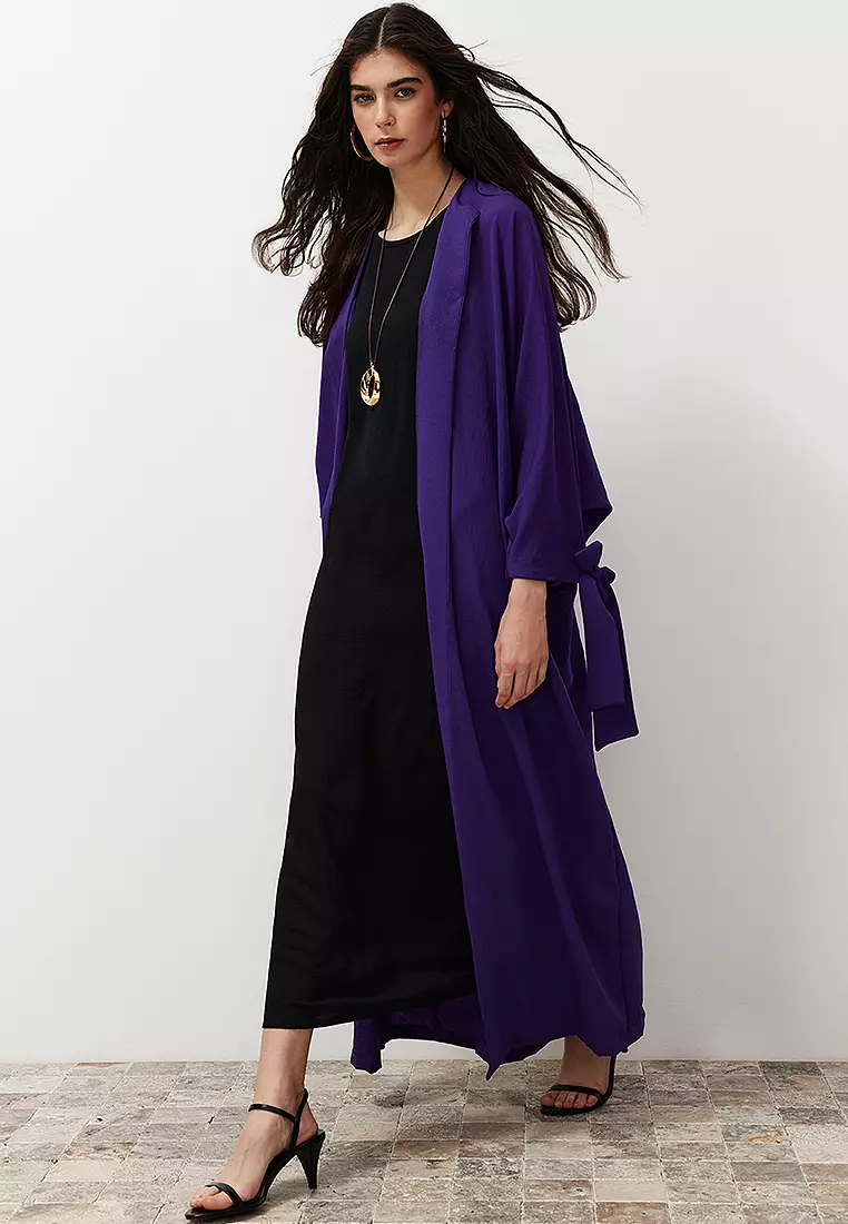 Woven Aerobin Long Cardi Abaya