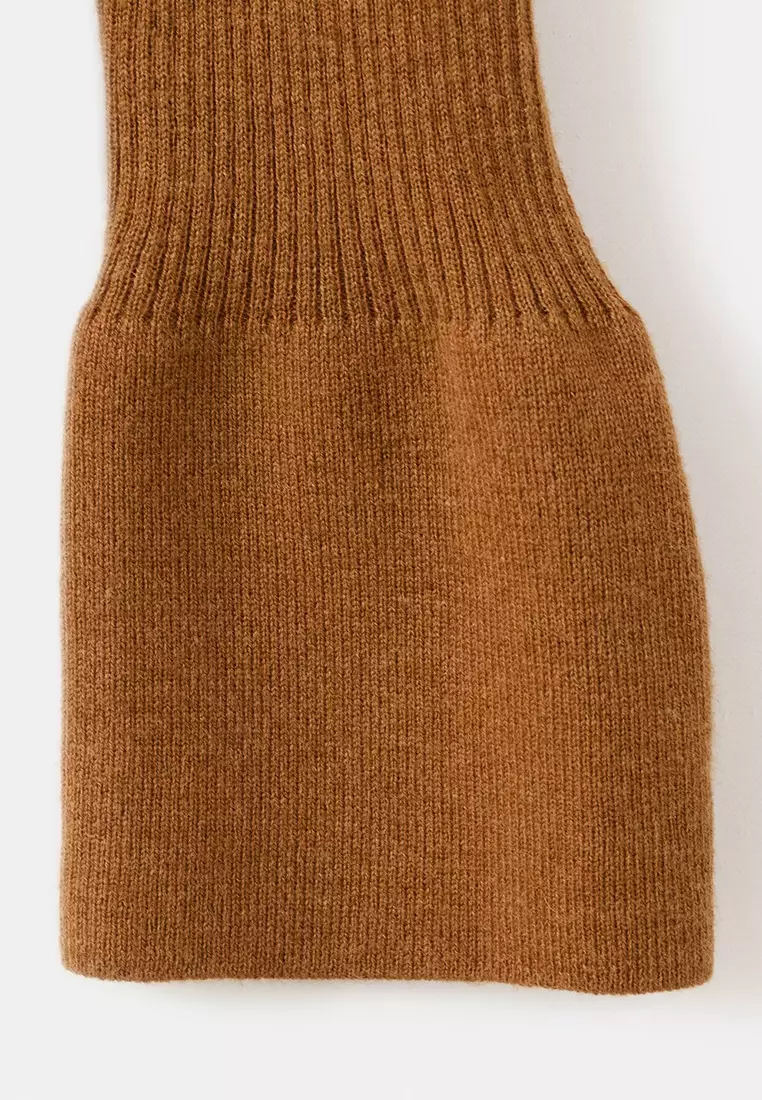 Polo-Neck Ribbed Sweater